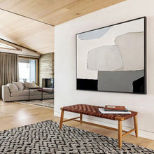 Load image into Gallery viewer, Soft Color - Blocked Abstract Painting on Canvas - “Gentle Divide” DKH597