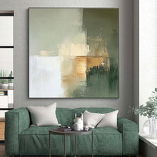 Load image into Gallery viewer, Large Soft Green and Beige Abstract Art - Ideal for Minimalist Bedroom & Calm Waiting Room LargeART0770