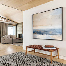 Load image into Gallery viewer, Hand - painted Neutral Tones Abstract Landscape Acrylic Art for Calming Bedroom Retreats LargeART1730