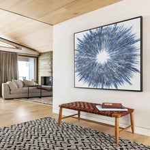 Load image into Gallery viewer, Radiating Blue Abstract Painting for Spa Lounge & Art - Inspired Bedroom DKH212