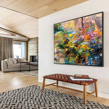 Load image into Gallery viewer, Colorful Floral Abstract Painting On Canvas DKH364