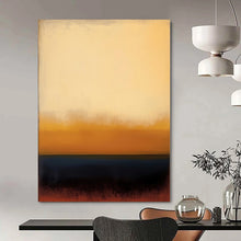 Load image into Gallery viewer, Warm Gradient Horizon Abstract Canvas Painting, Great for Bohemian Living Room & Relaxing Reading Nook LargeART1190