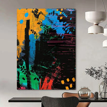 Load image into Gallery viewer, “Color - Splashed Abstract Composition” – Energetic Abstract Painting with Dynamic Brushstrokes DTP096