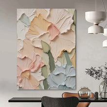 Load image into Gallery viewer, “Soft Toned Floral Impasto” - 3D Flower Art on Canvas DKH1393