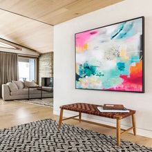 Load image into Gallery viewer, Bright & Airy Abstract Painting for Coastal Home & Creative Studio DKH063