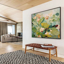 Load image into Gallery viewer, Soft - Colored Lotus Pond Abstract acrylic painting DLZ089