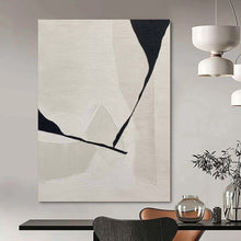 Load image into Gallery viewer, Large - Format Hand - painted Black & White Geometric Cut - out Acrylic Art for Modern Offices LargeART0147
