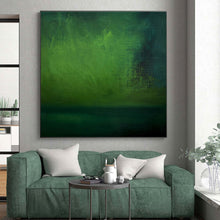 Load image into Gallery viewer, Deep Green Abstract Field Acrylic Art - Ideal for Nature - lover’s Study & Eco - friendly Café LargeART0628