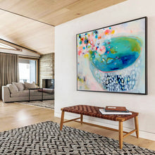 Load image into Gallery viewer, Colorful Floral - Inspired Abstract Art for Cozy Living Room & Feminine Café DKH062