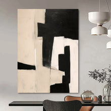 Load image into Gallery viewer, Monochrome Geometric Fusion Acrylic Art, Fit for Minimalist Home & Library LargeART1038