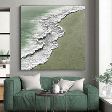 Load image into Gallery viewer, Textured Beach Wave Acrylic Art - Suited for Coastal - inspired Living Room & Relaxed Beach House LargeART0639