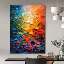 Load image into Gallery viewer, “Colorful Palette Knife Abstract” - Vibrant Abstract Art on Canvas DKH1555