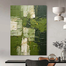 Load image into Gallery viewer, Grand Hand - painted Textured Green Layers Acrylic Art for Nature - Loving Lounges LargeART0187