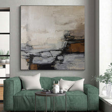 Load image into Gallery viewer, Huge Blue - Brown Abstract Cloud - like Acrylic Painting for Bedroom Ambiance LargeART0257