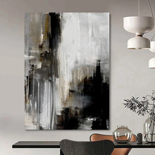 Load image into Gallery viewer, Gray - Toned Urban Abstract Canvas Painting, Suited for Industrial Loft & Modern Art Studio LargeART1156
