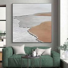Load image into Gallery viewer, Large - Format Minimalist Earth - Tone Abstract Acrylic Art for Bedroom & Spa LargeART0406