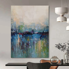 Load image into Gallery viewer, Colorful Abstract River Scene Abstract Canvas Painting, Perfect for Vibrant Home Office & Art - Loving Living Room LargeART1120