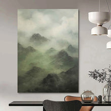 Load image into Gallery viewer, “Misty Mountain Landscape” - Atmospheric Abstract Art on Canvas DKH1480