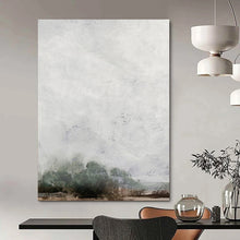 Load image into Gallery viewer, Misty Horizon in Gray – Abstract Landscape Oil Painting with Subtle Textures DTP221