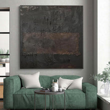 Load image into Gallery viewer, Hand - painted Massive Dark Textured Abstract Acrylic Art for Sophisticated Dining Rooms LargeART0103