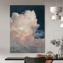 Load image into Gallery viewer, Pink Cloud Abstract Painting, Ideal for Dreamy Bedroom & Whimsical Café LargeART1423