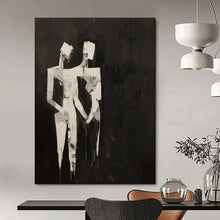 Load image into Gallery viewer, Monochromatic Abstract Figures Art, Perfect for Modern Art Lounge & Thought - Provoking Study LargeART1934
