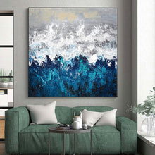 Load image into Gallery viewer, Massive Snowy Mountain Abstract Acrylic for Serene Bedroom LargeART0286