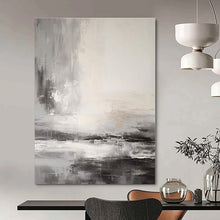 Load image into Gallery viewer, Gray - White Abstract Landscape Painting, Ideal for Modern Coastal Home & Serene Office Space LargeART1377