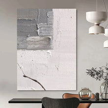Load image into Gallery viewer, “Gray Patchwork” – Textured gray blocks on white, peeling paint effect DTP361