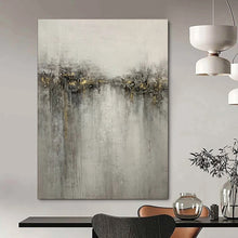 Load image into Gallery viewer, Gray & Gold Abstract Landscape, Perfect for Modern Living Room & Sophisticated Entryway LargeART1970