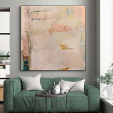 Load image into Gallery viewer, Soft Pastel Abstract Art - Ideal for Feminine Bedroom & Cozy Café Corner LargeART0684