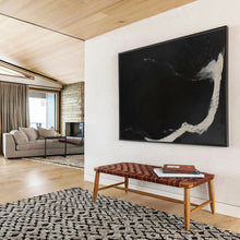 Load image into Gallery viewer, Black and White Abstract Art for Minimalist Office & Monochrome Gallery DKH142