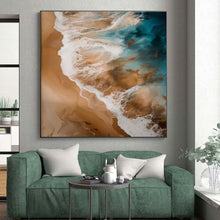 Load image into Gallery viewer, Large Aerial Beach View Art - Ideal for Modern Beach House & Travel - Themed Gallery LargeART0766