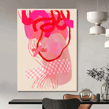 Load image into Gallery viewer, Playful Pink Abstract Composition, Perfect for Trendy Boutique & Girly Teen Bedroom LargeART2000