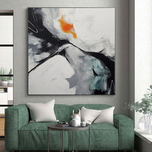 Load image into Gallery viewer, Monochrome with Orange Accent Acrylic Art - Perfect for Modern Minimalist Living Room & Creative Office LargeART0571