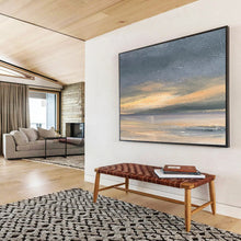 Load image into Gallery viewer, Subtle Sunset on the Shore Abstract acrylic painting DLZ016