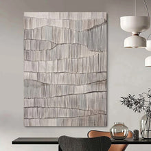 Load image into Gallery viewer, “Gray Textured Waves” Abstract Painting on Canvas, Industrial - Chic Decor DKH1031