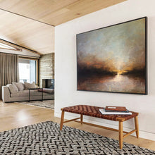 Load image into Gallery viewer, Abstract Landscape Painting on Canvas - “Sunset Reflections” DKH774