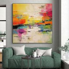 Load image into Gallery viewer, Vibrant Abstract Reflections Art - Great for Rooftop Lounge & Creative Writing Studio LargeART0699