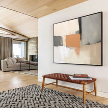 Load image into Gallery viewer, Neutral Tones with Earthy Accent Abstract acrylic painting DLZ076