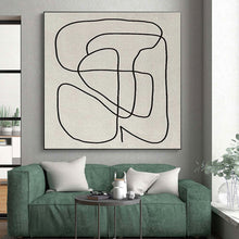 Load image into Gallery viewer, Minimalist Black Line Art – Perfect for Modern Studio Apartment & Art - focused Office LargeART0682