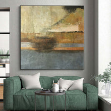 Load image into Gallery viewer, Large - Format Earth - Tone Abstract Landscape Acrylic for Rustic Living Space LargeART0288