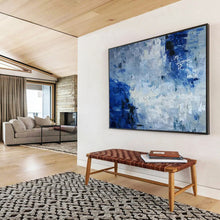 Load image into Gallery viewer, Blue & Grey Abstract - Modern Office Art LargeART1587