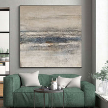 Load image into Gallery viewer, Hand - painted Large - sized Textured Neutral - Toned Abstract Acrylic Art for Minimalist Hallways LargeART0099