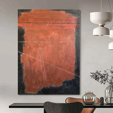 Load image into Gallery viewer, Red Black Abstract Canvas Painting, Suited for Dramatic Dining Room & Edgy Home Office LargeART1320