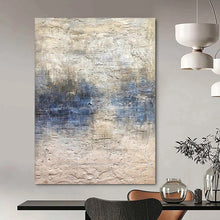 Load image into Gallery viewer, Blue - Gray Textured Abstract Art for Coastal Home Office & Modern Art Café LargeART0965