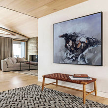 Load image into Gallery viewer, Abstract Horse Painting for Equestrian - Themed Study & Rustic Living Room DKH306