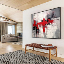 Load image into Gallery viewer, Hand - Painted Geometric Abstract Acrylic Art for Modern Office Decor LargeART1637