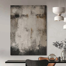 Load image into Gallery viewer, Hand - painted Substantial Gray - Brown Textured Abstract Acrylic Art for Rustic Living Rooms LargeART0126