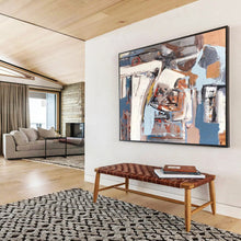 Load image into Gallery viewer, Urban Abstract in Neutral Tones Abstract acrylic painting DLZ026